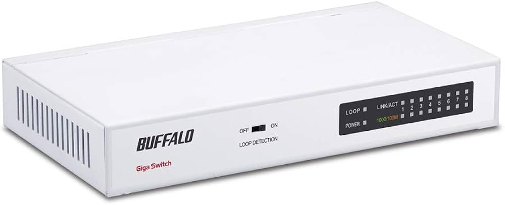 Amazon | BUFFALO Giga対応 金属筺体 電源内蔵 8ポート ホワイト