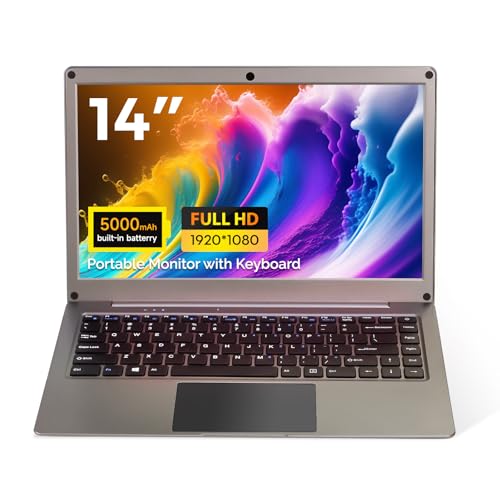 Amazon.co.jp: TEKCHIC キーボード付きポータブルモニター 14インチ