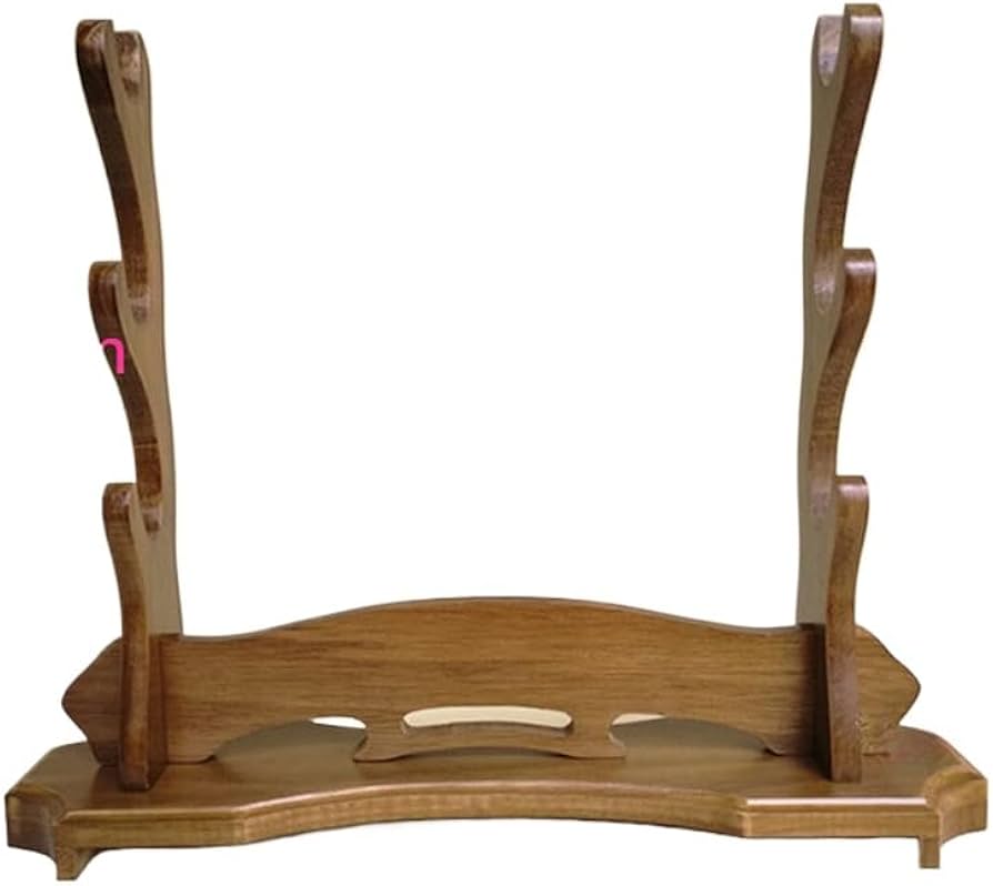 Amazon.co.jp: 刀掛け 無垢材 台座付き 刀掛台 1～3段刀掛台 日本刀