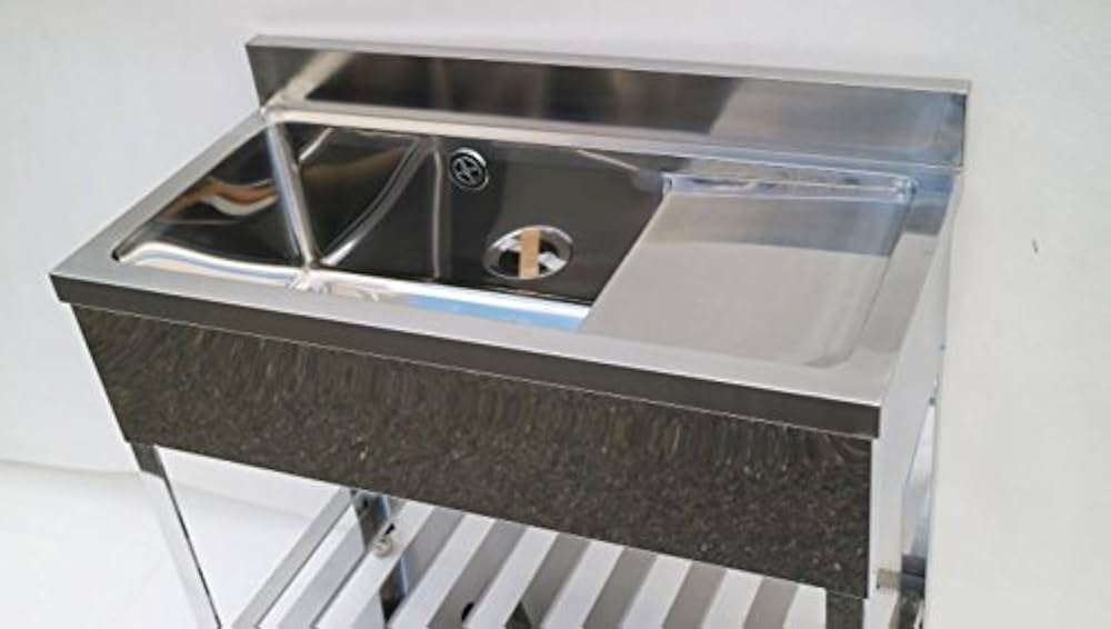 Amazon.co.jp: 【業務用】水切り台付1槽シンク 幅900 奥行450 高さ890