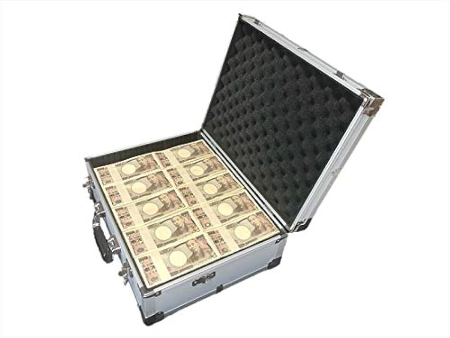 Amazon.co.jp: 1億円 100万円札束 B アルミケース 付き 100束 ダミー