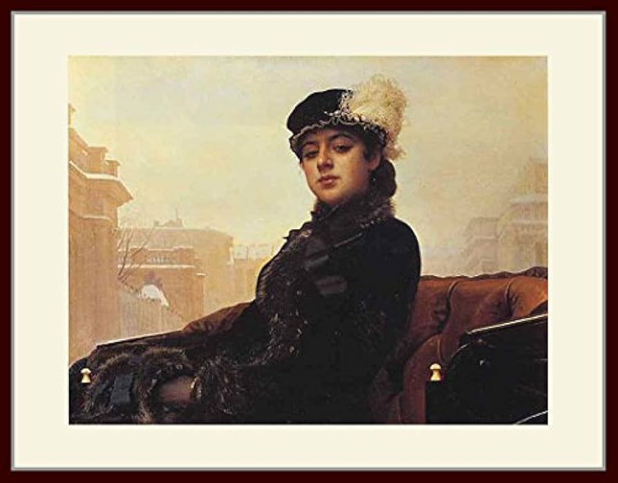 Amazon.co.jp: クラムスコィ・「見知らぬ女」 プリキャンバス複製画