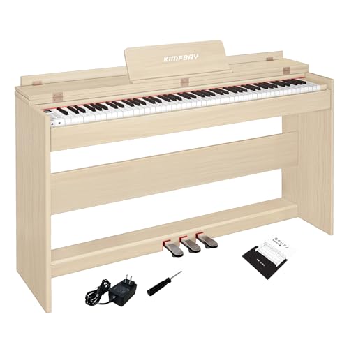 Amazon | KIMFBAY 電子ピアノ 88鍵盤 ハンマーアクション鍵盤 木製