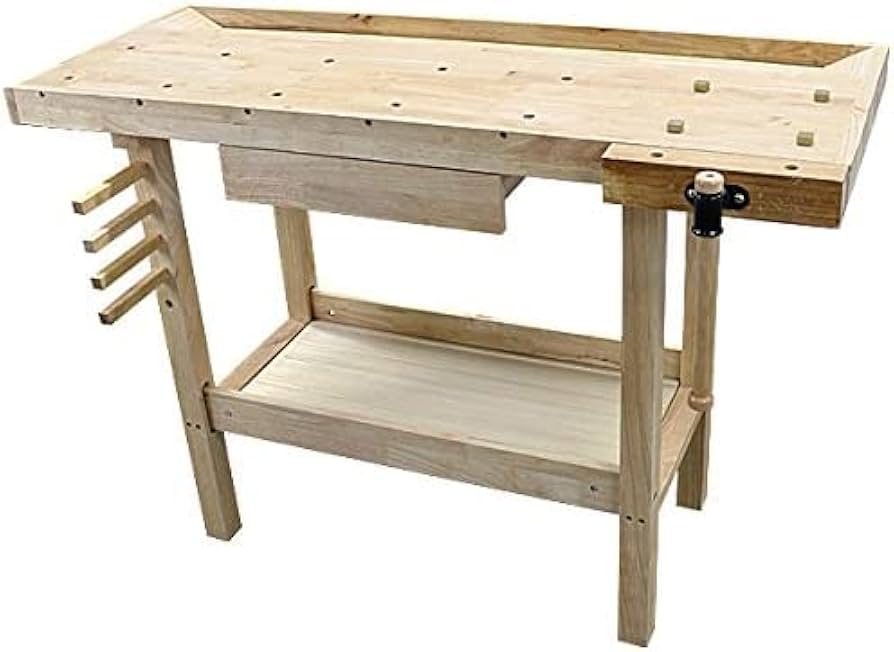 Amazon.co.jp: ワークベンチ 木工作業台 天板幅約1253mm 天板奥行約