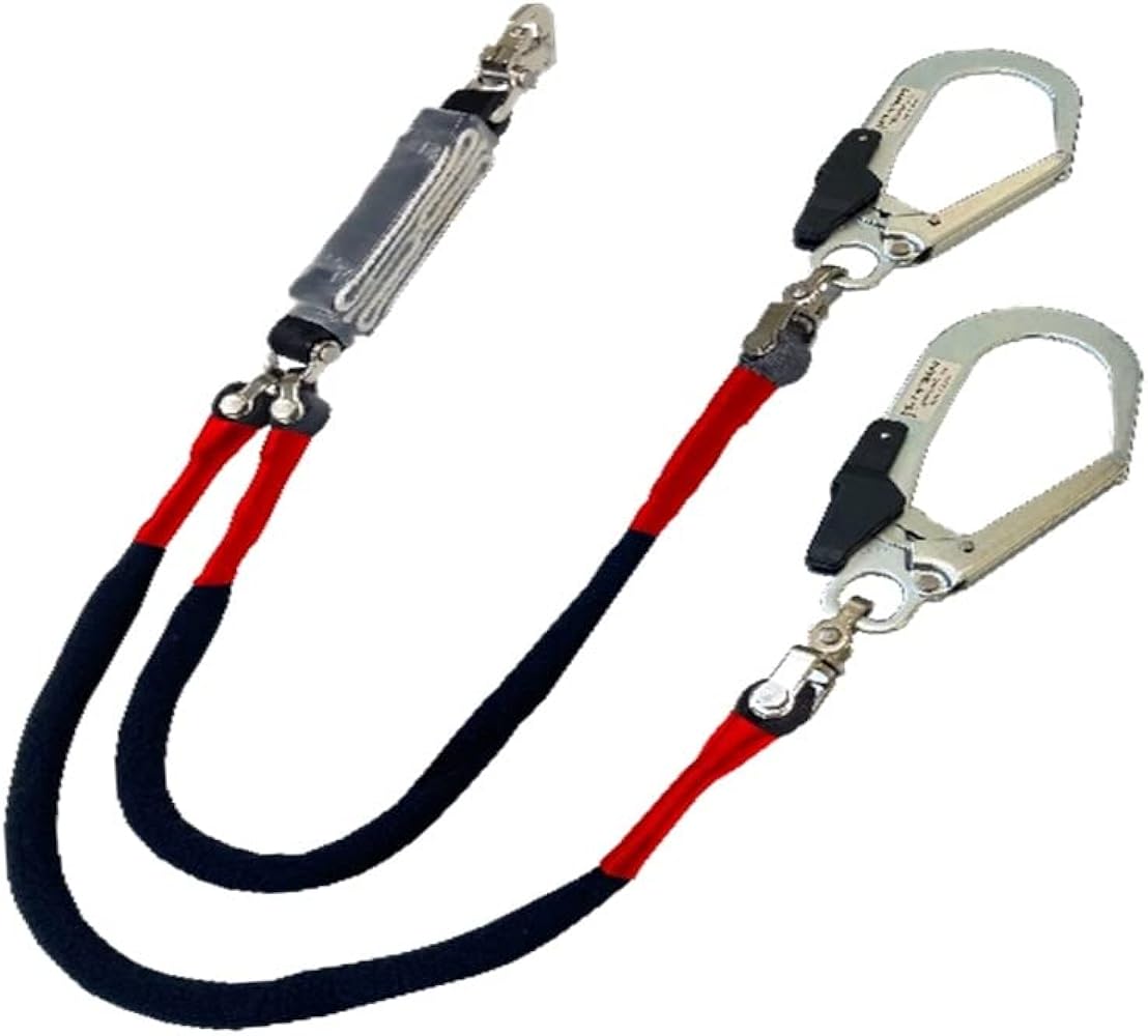 Amazon.co.jp: ポリマーギヤ製 ハーネス用 Wランヤード 伸縮ロープ