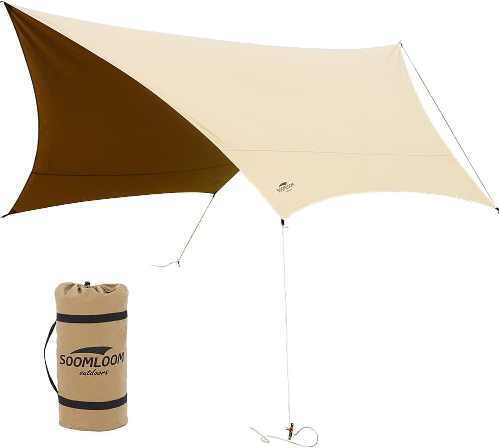 Amazon | Soomloomヘキサタープ4.2mx4.1m 焚き火可 ポリコットンTC