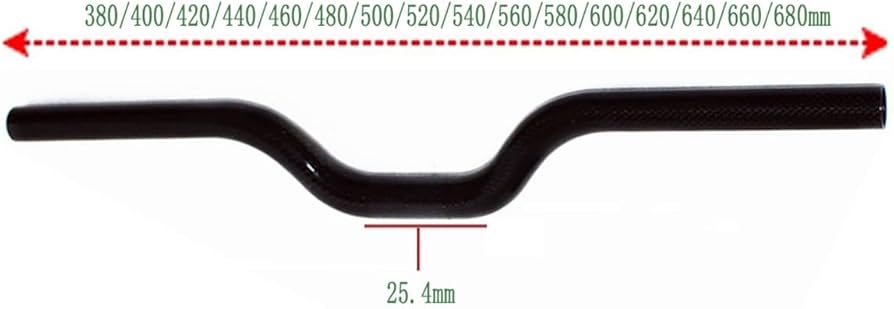 Amazon.co.jp: 自転車 カーボン ライザーバー ロング ハンドル 380/400
