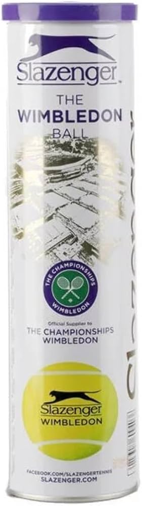 Slazenger Wimbledon 4 Tennis Balls, Yellow, one Size, Balls