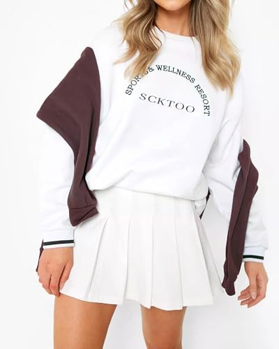 Womens Girl High Waisted Pleated Tennis Skirt School A-Line Skater