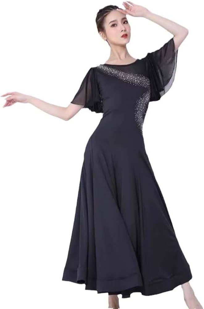 Amazon.co.jp: 社交ダンス ラテン ダンス衣装 ドレス 大きいサイズ M