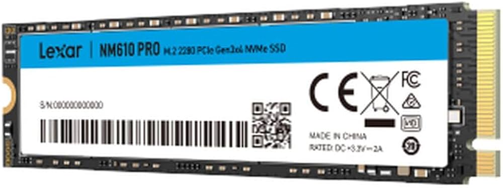 Amazon | Lexar Disque SSD NM610 Pro 1To (1000Go) - NVMe M.2 Type