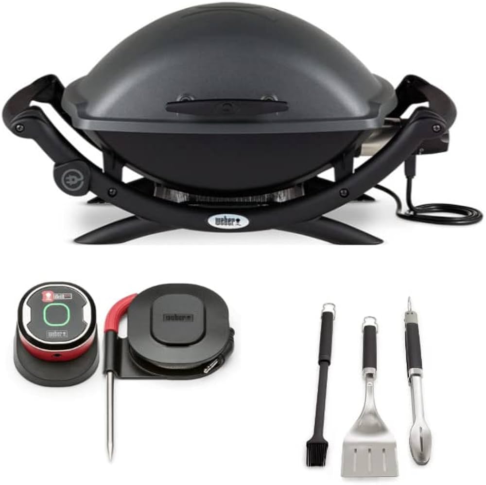 Amazon.co.jp: Weber Q 2400 Electric Grill (Black) with Thermometer