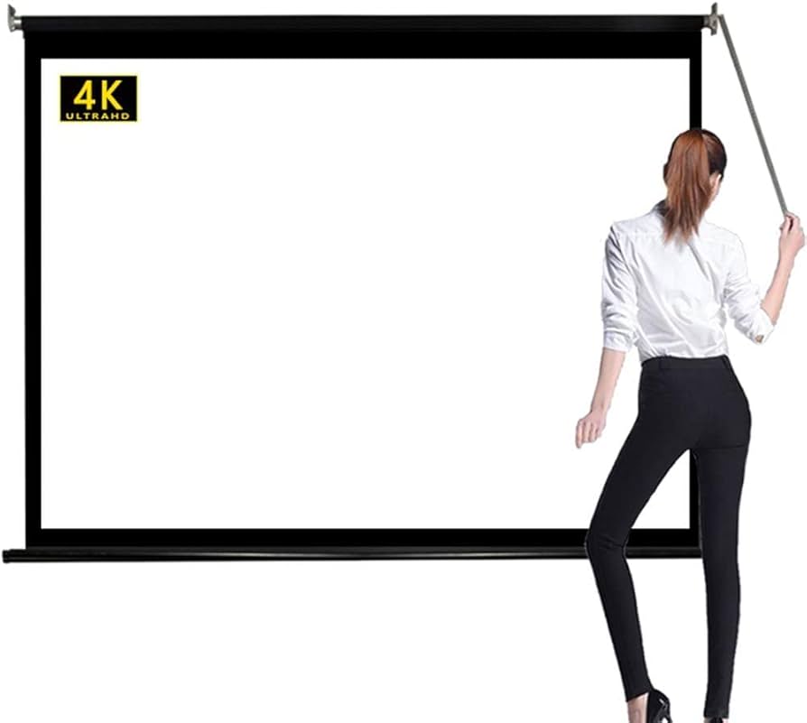 Amazon | 72インチプロジェクタースクリーン16:9 伸縮天吊り ロール式