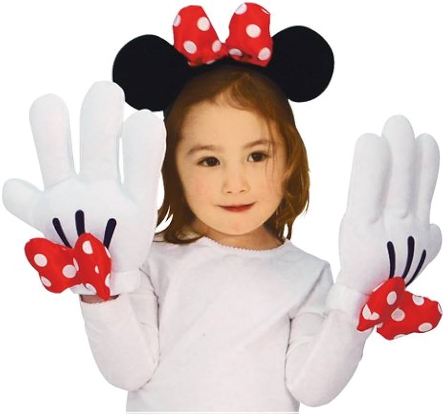 Disney ミニー スキーウェア グローブ、新品ゴーグルセット サイズ調整