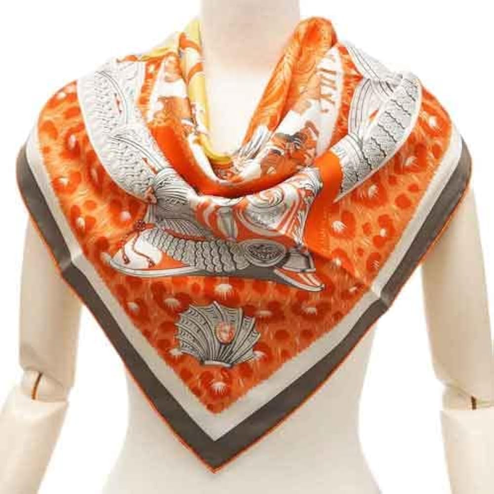 Amazon | [エルメス] スカーフ H002867S11 ソルド カレ ツイル シルク