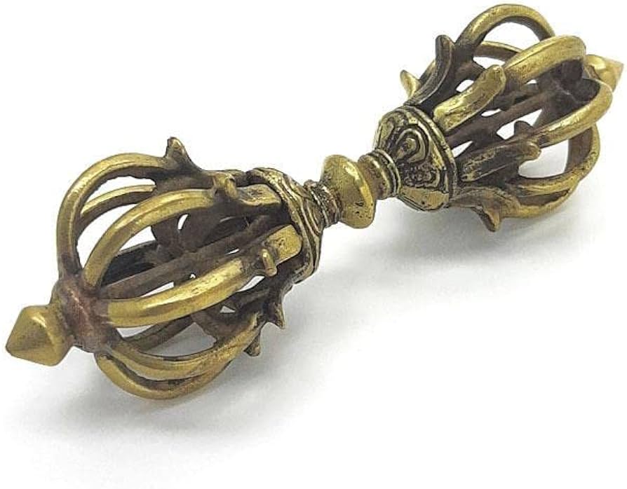 Amazon｜密教法具 バジュラ 九鈷杵 真鍮 長さ約15cm 重さ約230g金剛