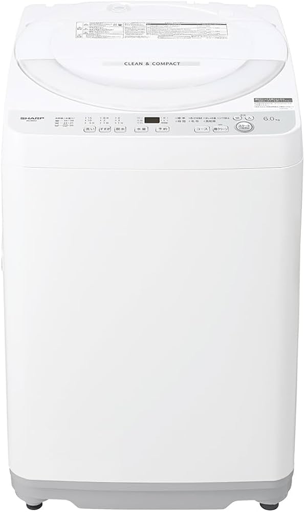 Amazon | シャープ タテ型 全自動洗濯機 洗濯 6kg ボディ幅52.0cm