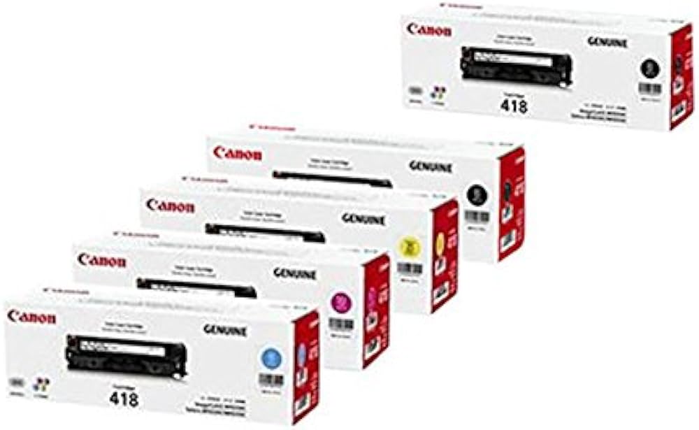 Amazon | キャノン:カートリッジ418トナー(黒2本・青・赤・黄4色):純正