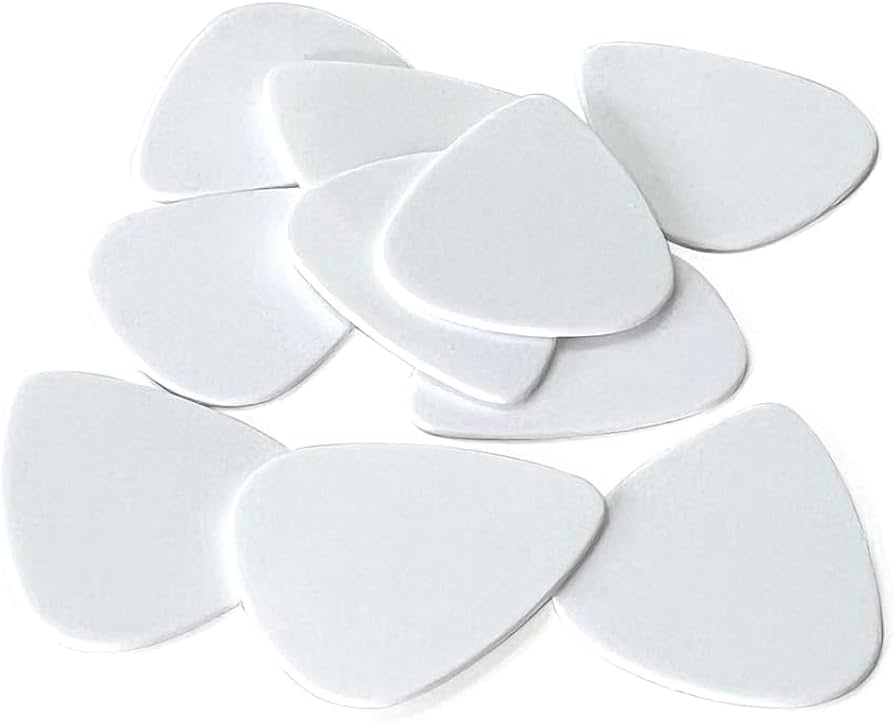 Amazon | ギターピック 0.46mm ティアドロップ ホワイト 10枚セット 白