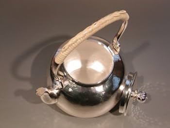 Amazon | 茶器・茶道具 銀瓶 丸型 湯沸 銀仕上、秀峰堂作、 | 佐藤大観