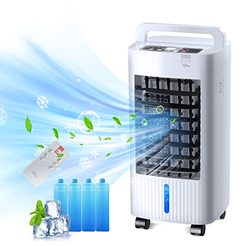 Amazon | 冷風機 冷風扇 【2024強力送風&イオン除菌&自動首振り】 冷風