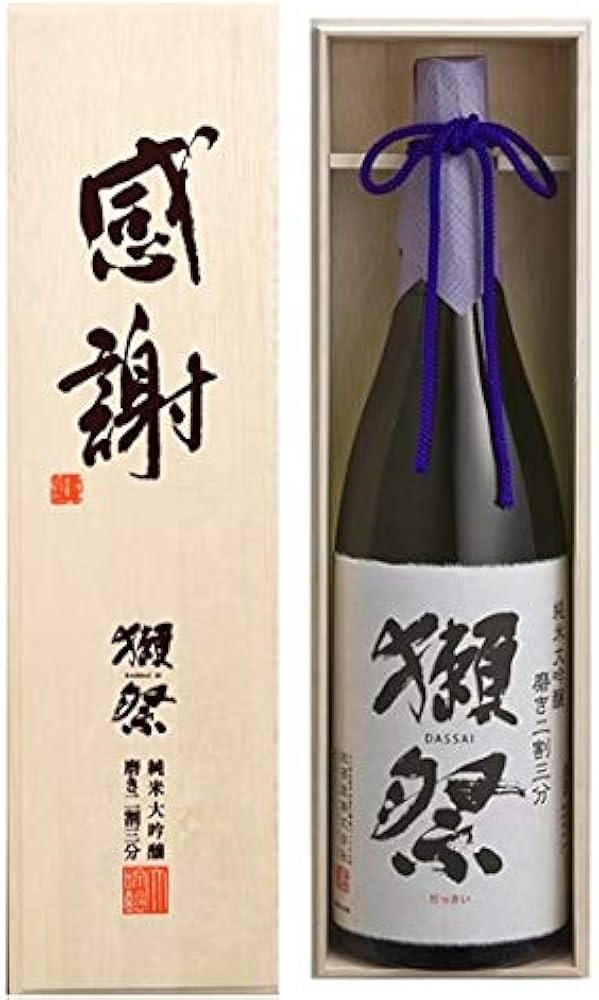 Amazon.co.jp: 獺祭 (だっさい) 純米大吟醸 磨き 二割三分 感謝！ 木箱