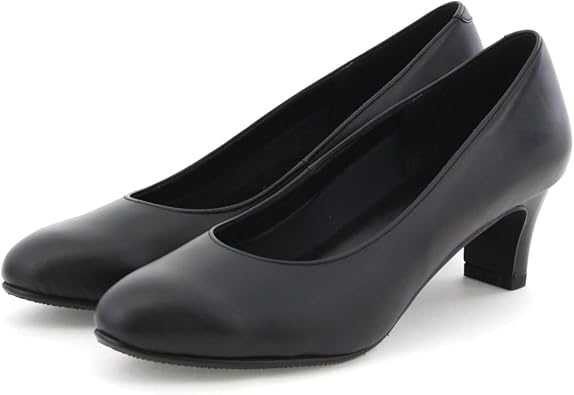Amazon | 卑弥呼(ヒミコ) 5cmヒールラウンドトゥブラックパンプス