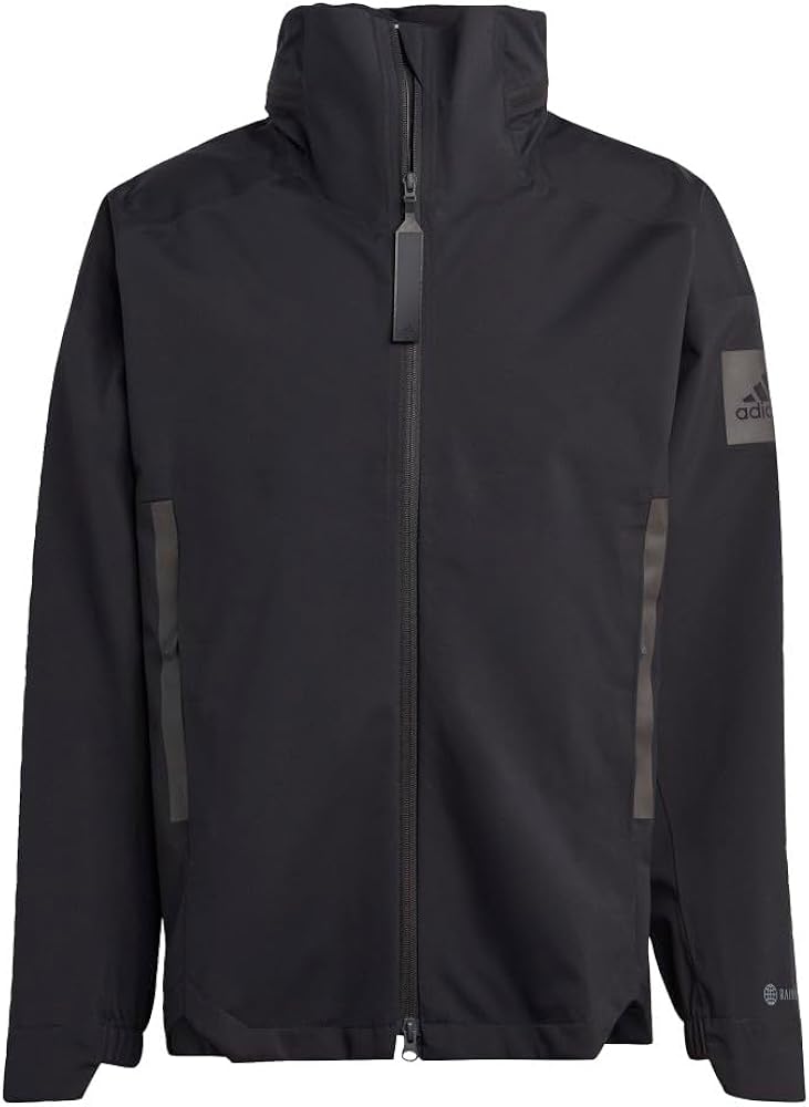 adidas MEN'S MYSHELTER RAIN.RDY JACKET, BLACK (as1, alpha, l