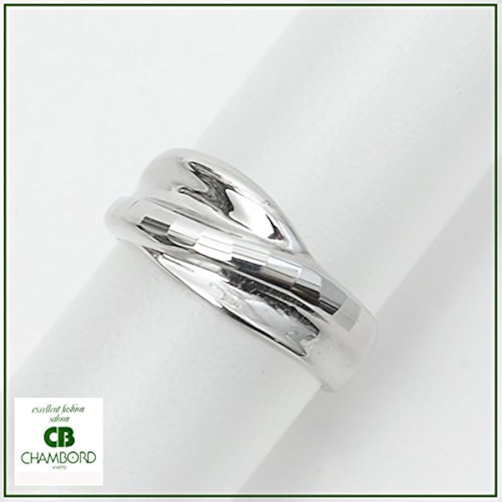 Amazon | プラチナ リング Pt900 多面 カットリング ウェーブ デザイン