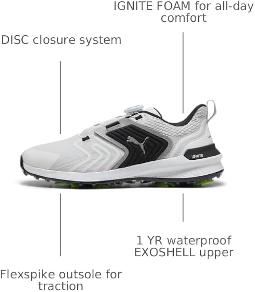 Amazon.com | pumagolf Ignite Innovate DISC Golf Shoe, Feather Gray