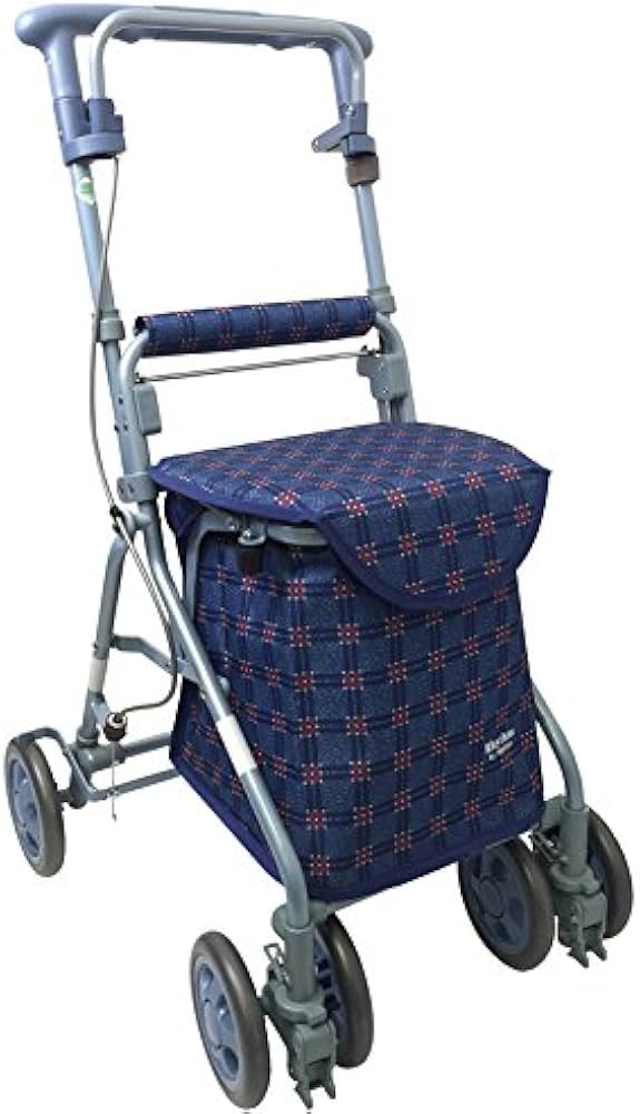 Amazon | 島製作所 シルバーカー リズムRWC 二筋格子ブルー | 島製作所