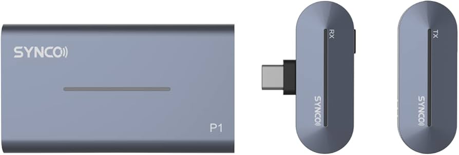 Amazon | SYNCO P1T 2.4 G ワイヤレスクリップマイクロホンシステム