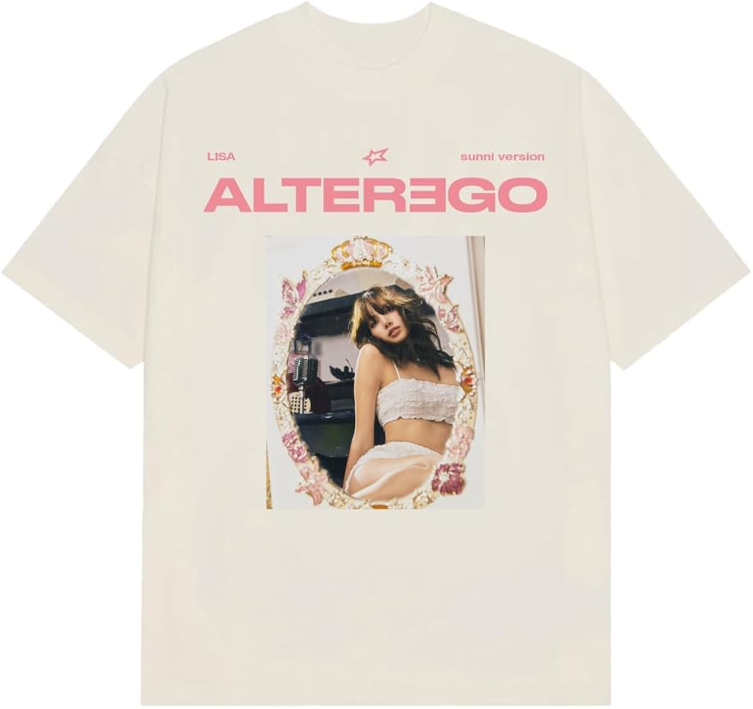 Lisa Alter Ego Album T-Shirt, Cream, Medium | Amazon.com
