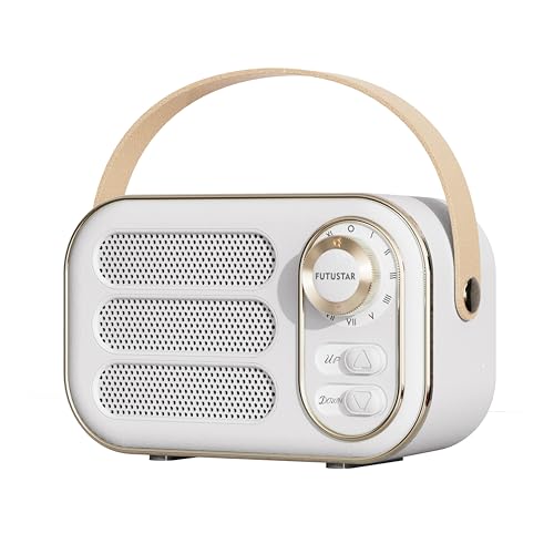 Amazon.co.jp: 【ホワイト】可愛い レトロ Bluetoothスピーカー つまみ