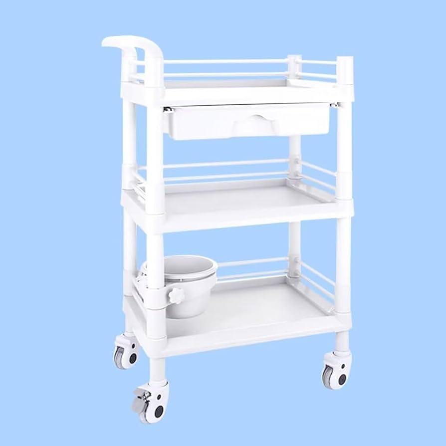 Amazon.co.jp: Tappros 医療用ワゴン 医療用トロリー 3段 Sサイズ ABS