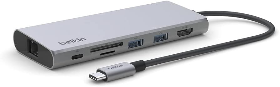 Amazon.com: Belkin 7-in-1 USB-C Hub, Multiport Adapter Dongle with