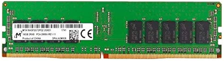 16GB MICRON MTA18ASF2G72PDZ-2G6E1QI 2Rx8 RDIMM DDR4 PC4-2666V ECC