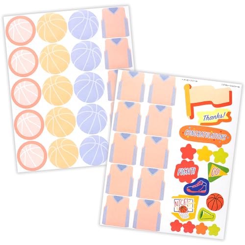 Amazon | スポーツ色紙シール バスケットボール 部活 引退 卒業