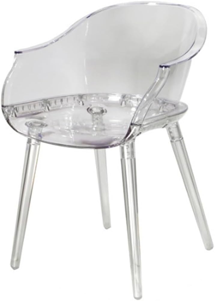 Amazon｜アクリル透明椅子2脚セット、モダンなクリアダイニングサイド
