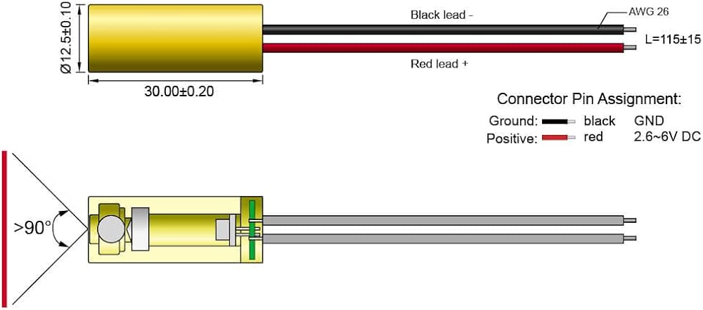 Amazon | Quarton Laser Module VLM-650-27 LPT-30 (工業用ライン
