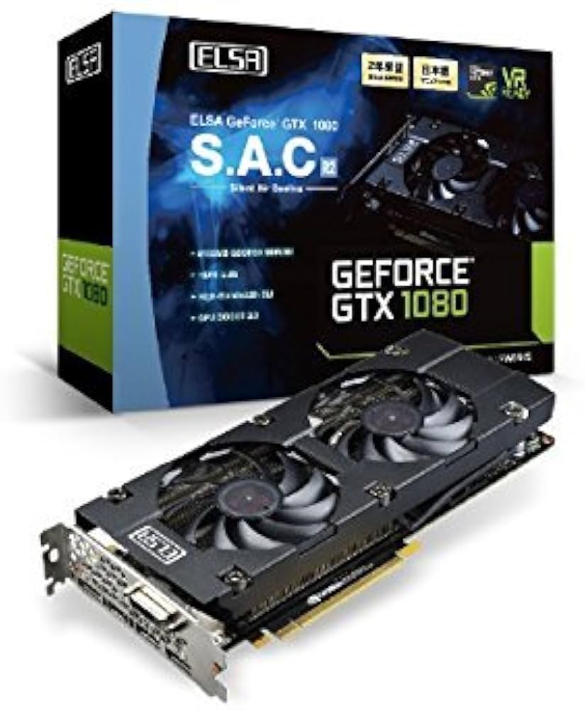 Amazon | ELSA GeForce GTX 1080 8GB S.A.C R2 グラフィックスボード