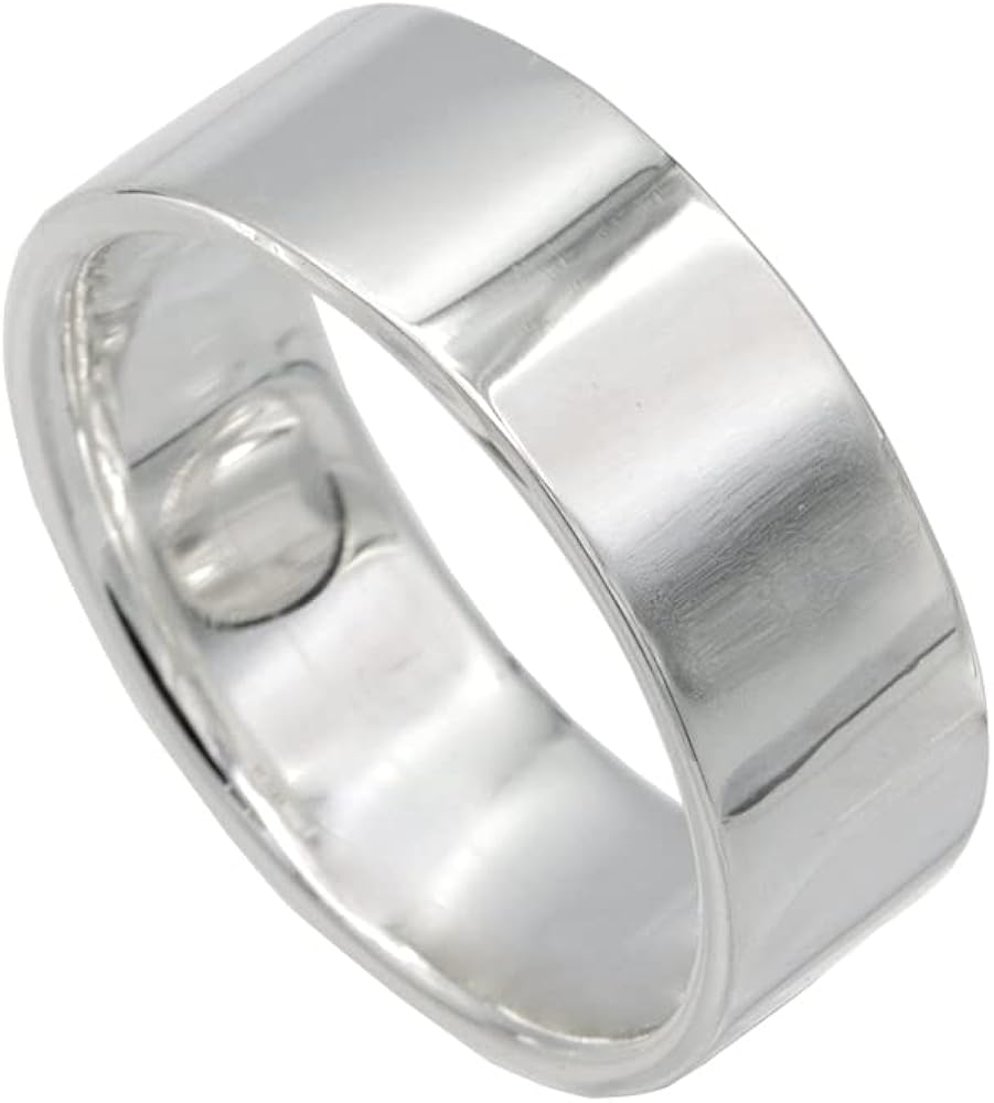 Amazon | 平打ちリング 7mm シンプル定番リング/シルバー925/指輪