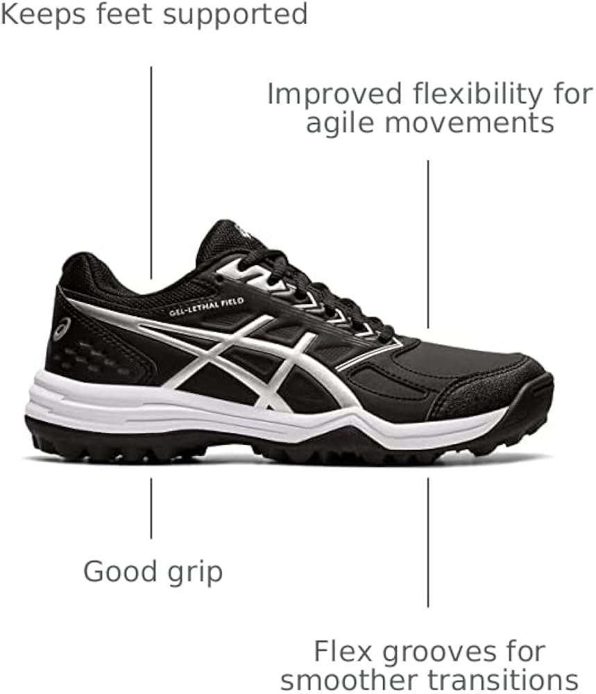 Amazon.com | ASICS Women's Gel-Lethal Field Shoes, 6, Black/Pure