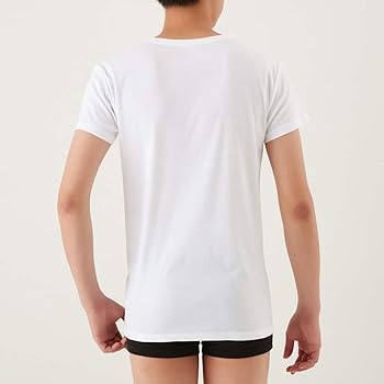 Amazon | [グンゼ] Vネック Tシャツ V首 the 綿100% 半袖 消臭 メンズ