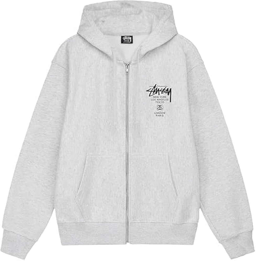 Amazon.co.jp: [ステューシー] WORLD TOUR ZIP HOOD ジップアップ
