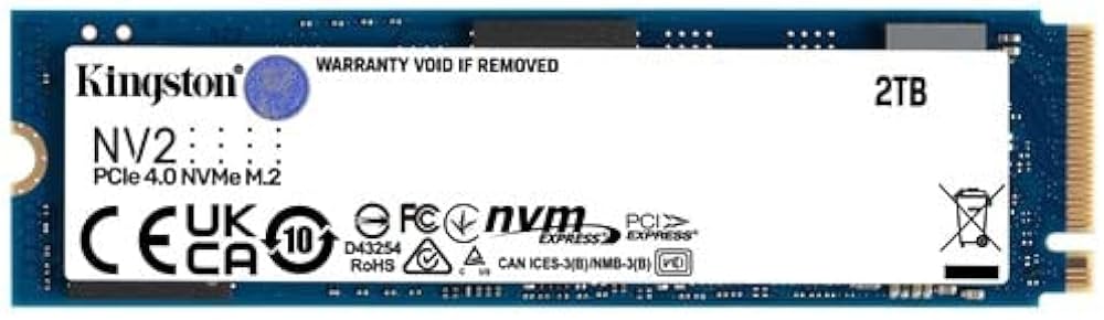 Amazon | Kingston (キングストン) NV2 2TB M.2 2280 NVMe 内蔵型 SSD