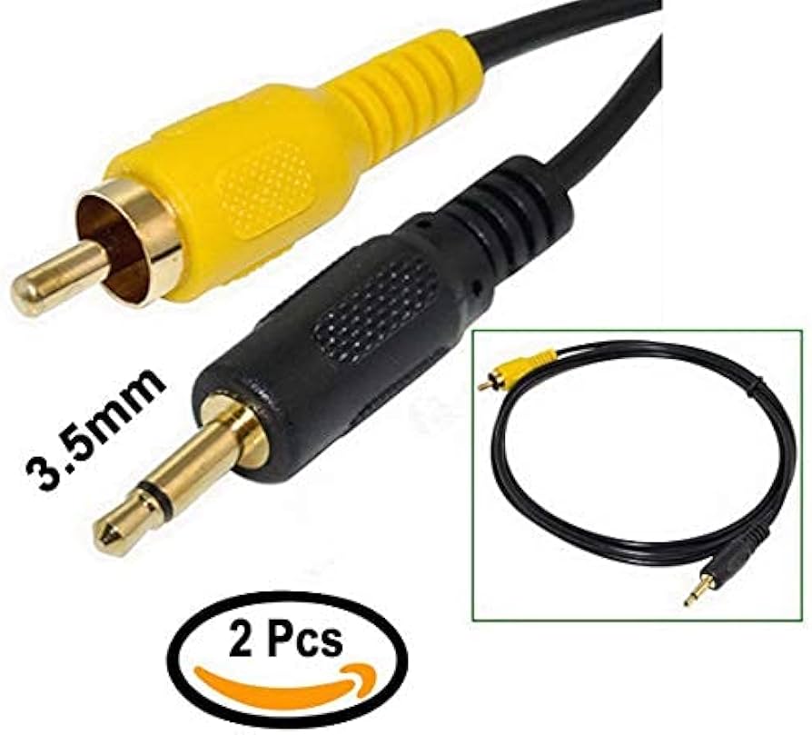 Amazon | RCA to 3.5mm モノラルケーブル【1.8m/6FT】変換AVケーブル 1