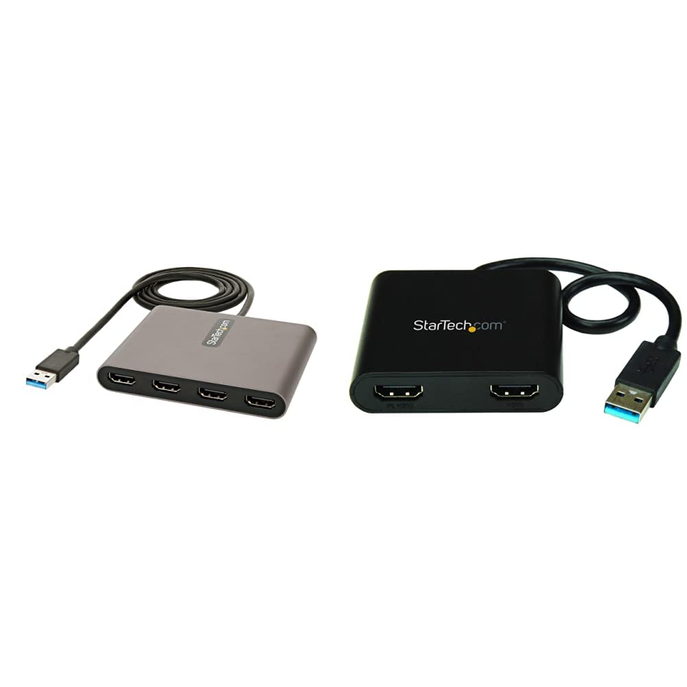 Amazon.com: StarTech.com USB 3.0 to 4x HDMI Adapter + USB 3.0 to
