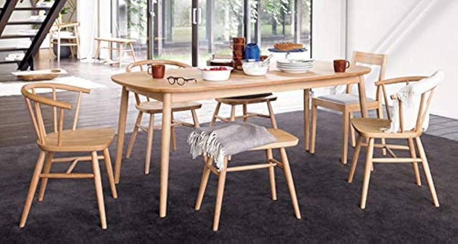 Amazon｜無印良品 オーク材テーブル・丸脚・幅150cm 幅150×奥行80×高さ