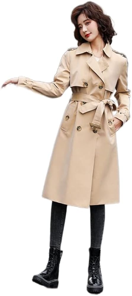 Amazon | [JINLUN] トレンチコート レディース ロング 丈 玉虫色 角度